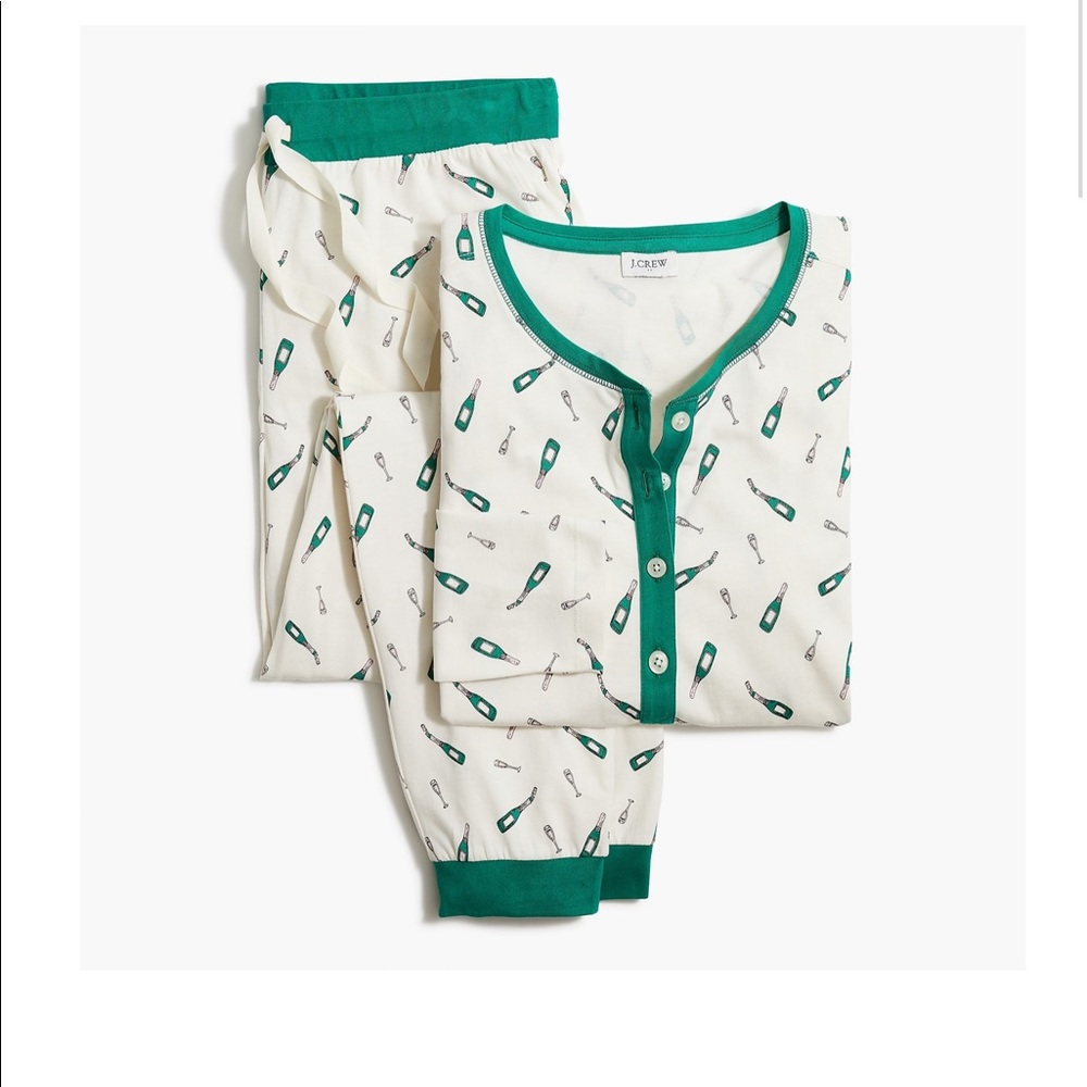 J. Crew Factory Cotton Henley pajama set BB846
